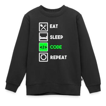 Programmierer Code Informatik Coder Programmieren - Kinder Premium Organic Sweatshirt - Schwarz - Vorne - AI Model Kid Female (0cm)