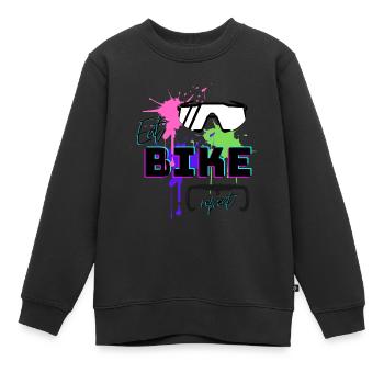 Eat Bike Repeat - Kinder Premium Organic Sweatshirt - Schwarz - Vorne - AI Model Kid Female (0cm)