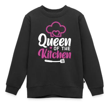 Cuisine Cuisine Queen Chef de cuisine - Sweat Premium enfant bio - noir - Devant - AI Model Kid Female (0cm)