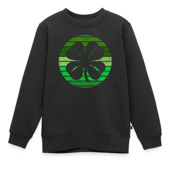 Chemise de la Saint-Patrick - Sweat Premium enfant bio - noir - Devant - AI Model Kid Female (0cm)