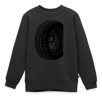 Oldschool Reifen - Kinder Premium Organic Sweatshirt - Schwarz - Vorne - AI Model Kid Female (0cm)