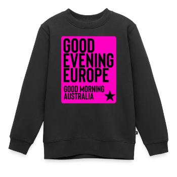 Eurovision - Sweat Premium enfant bio - noir - Devant - AI Model Kid Female (0cm)