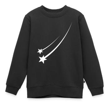 Sternschnuppe - Kinder Premium Organic Sweatshirt - Schwarz - Vorne - AI Model Kid Female (0cm)