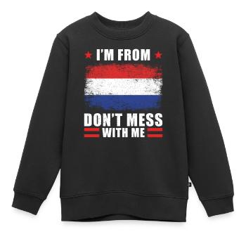 Néerlandais néerlandais disant drôle - Sweat Premium enfant bio - noir - Devant - AI Model Kid Female (0cm)