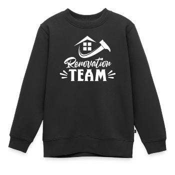 Team Renovierung Restaurierung Renovieren Bauherr - Kinder Premium Organic Sweatshirt - Schwarz - Vorne - AI Model Kid Female (0cm)