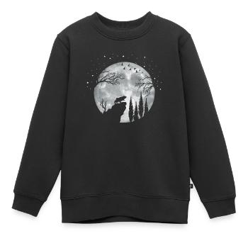 Grenouille Grenouille Amphibien - Sweat Premium enfant bio - noir - Devant - AI Model Kid Female (0cm)