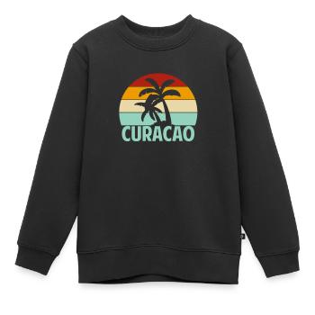 Curaçao - Sweat Premium enfant bio - noir - Devant - AI Model Kid Female (0cm)