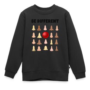 Be Anders Jeck Red Nose Carnival Clown Nose - Kids Premium Organic Sweatshirt - black - Front - AI Model Kid Female (0cm)
