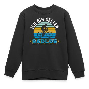 Fahrrad | Ich bin selten Radlos - Kinder Premium Organic Sweatshirt - Schwarz - Vorne - AI Model Kid Female (0cm)