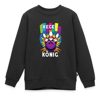 Kegel König Kegeln - Kinder Premium Organic Sweatshirt - Schwarz - Vorne - AI Model Kid Female (0cm)