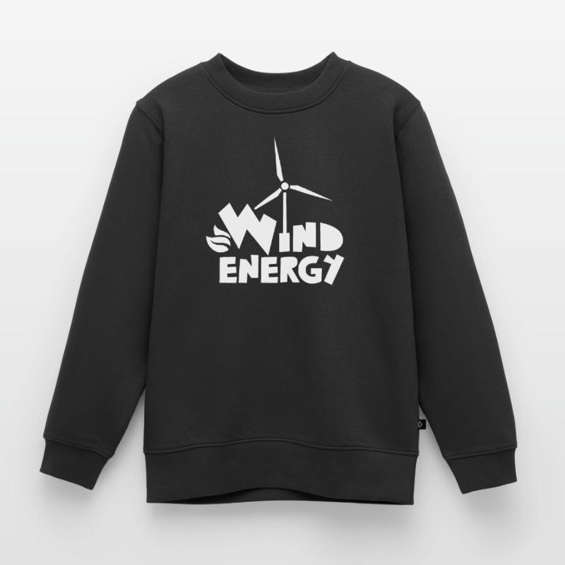 Éolienne Éolienne Éolienne Éolienne Éolienne Sweat Premium enfant bio