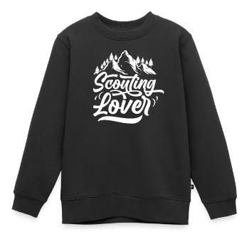 Scout Lovers Tent Camp Clan ScoutIng - Kids Premium Organic Sweatshirt - black - Front - AI Model Kid Female (0cm)