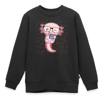 Kawaii Axolotl Pun Lustig Math Mathematik Geschenk - Kinder Premium Organic Sweatshirt - Schwarz - Vorne - AI Model Kid Female (0cm)