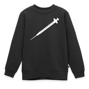 Spritze - Kinder Premium Organic Sweatshirt - Schwarz - Vorne - AI Model Kid Female (0cm)