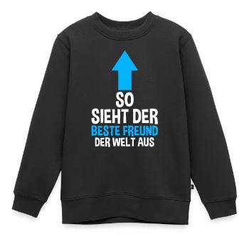 Bester Freund - Kinder Premium Organic Sweatshirt - Schwarz - Vorne - AI Model Kid Female (0cm)