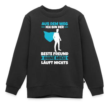 Bester Freund - Kinder Premium Organic Sweatshirt - Schwarz - Vorne - AI Model Kid Female (0cm)