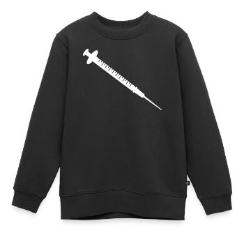 Spritze Weiss - Kinder Premium Organic Sweatshirt - Schwarz - Vorne - AI Model Kid Female (0cm)