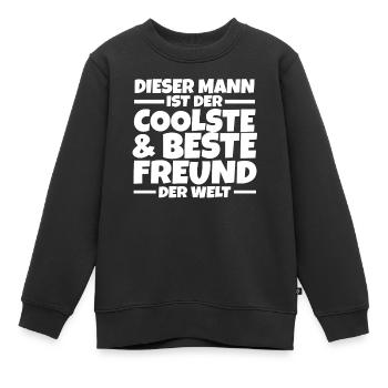 Bester Freund - Kinder Premium Organic Sweatshirt - Schwarz - Vorne - AI Model Kid Female (0cm)