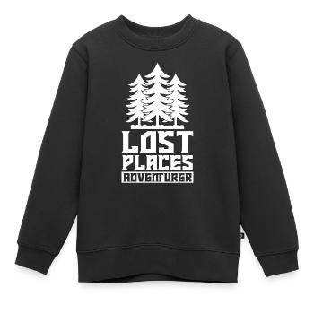 Lost Places Abenteurer Verlassen Erkunden Orte - Kinder Premium Organic Sweatshirt - Schwarz - Vorne - AI Model Kid Female (0cm)