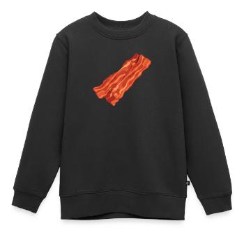 Bacon Bacon Petit déjeuner - Sweat Premium enfant bio - noir - Devant - AI Model Kid Female (0cm)