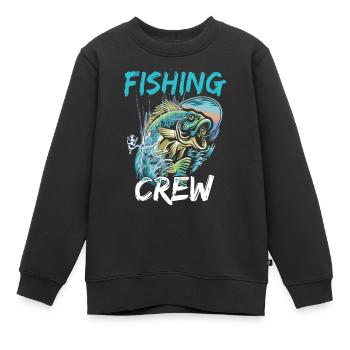 Fischerei Crew - Kinder Premium Organic Sweatshirt - Schwarz - Vorne - AI Model Kid Female (0cm)