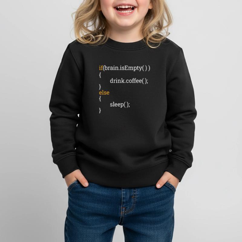 Programmierer Informatik Student Müde Kaffee C++ Kinder Premium Organic Sweatshirt