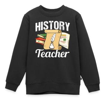 Professeur d’histoire Professeur d’histoire Professeur d’histoire - Sweat Premium enfant bio - noir - Devant - AI Model Kid Female (0cm)