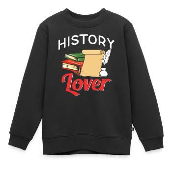Amateurs d’histoire Historien Profession Histoire - Sweat Premium enfant bio - noir - Devant - AI Model Kid Female (0cm)