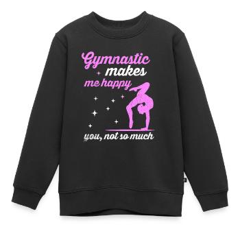 Gymnastik - Kinder Premium Organic Sweatshirt - Schwarz - Vorne - AI Model Kid Female (0cm)