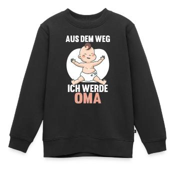Aus dem Weg ich werde Oma - Kinder Premium Organic Sweatshirt - Schwarz - Vorne - AI Model Kid Female (0cm)