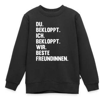 Beste Freundin - Kinder Premium Organic Sweatshirt - Schwarz - Vorne - AI Model Kid Female (0cm)