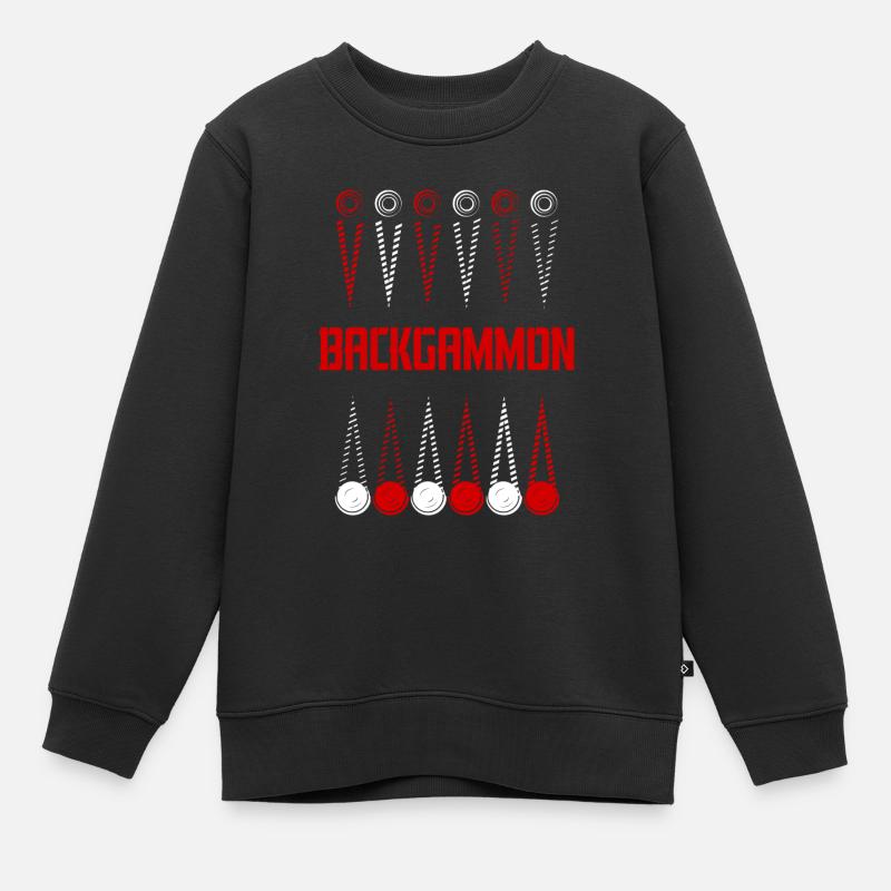 Backgammon - Kinder Premium Organic Sweatshirt - Schwarz
