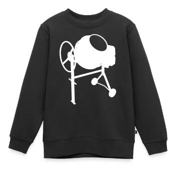 Betonmischer - Kinder Premium Organic Sweatshirt - Schwarz - Vorne - AI Model Kid Female (0cm)