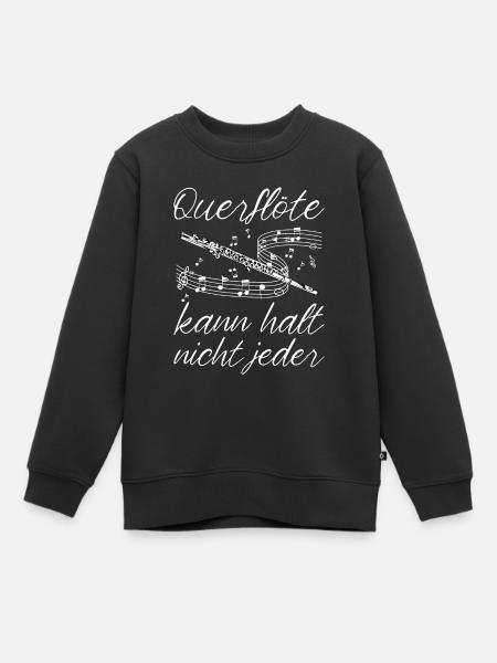 Querflöte - Kinder Premium Organic Sweatshirt - Schwarz
