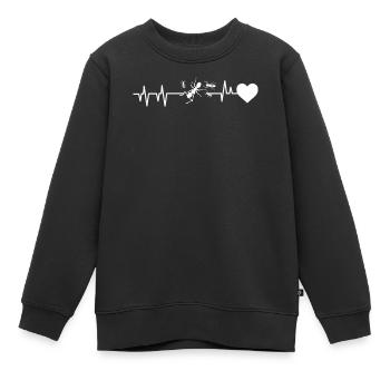 Ameise - Kinder Premium Organic Sweatshirt - Schwarz - Vorne - AI Model Kid Female (0cm)