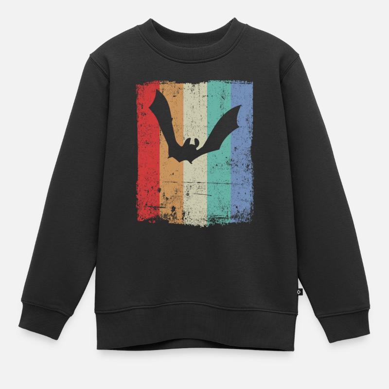 Fledermaus Fledermäuse - Kinder Premium Organic Sweatshirt - Schwarz