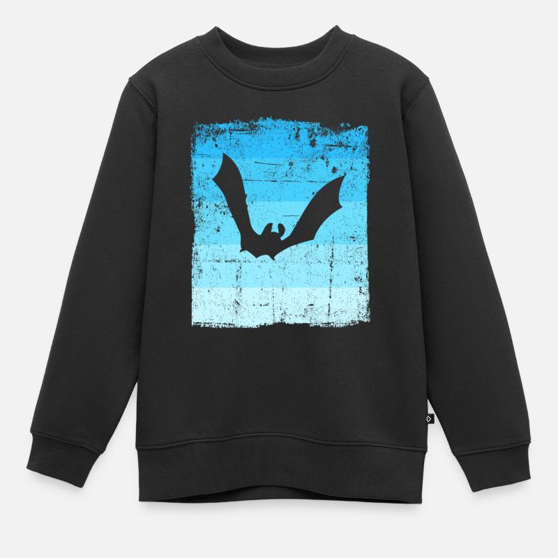 Fledermaus Fledermäuse - Kinder Premium Organic Sweatshirt - Schwarz