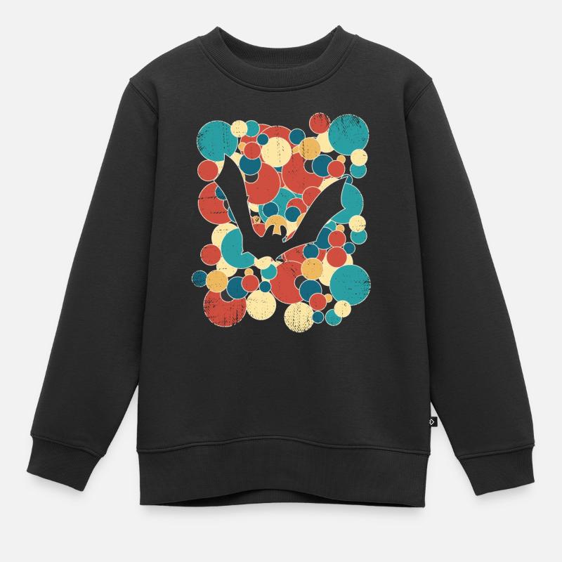 Fledermaus Fledermäuse - Kinder Premium Organic Sweatshirt - Schwarz