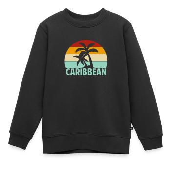 Karibik - Kinder Premium Organic Sweatshirt - Schwarz - Vorne - AI Model Kid Female (0cm)