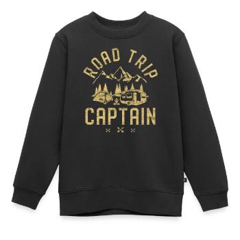 Road Trip Captain Off-road Camper Gift - Kinder Premium Organic Sweatshirt - Schwarz - Vorne - AI Model Kid Female (0cm)