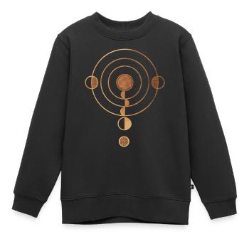 Kornkreis Sacred Geometry Stargazer - Kinder Premium Organic Sweatshirt - Schwarz - Vorne - AI Model Kid Female (0cm)