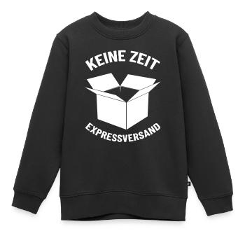 KEINE ZEIT EXPRESSVERSAND PAKET LIEFERUNG - Kinder Premium Organic Sweatshirt - Schwarz - Vorne - AI Model Kid Female (0cm)