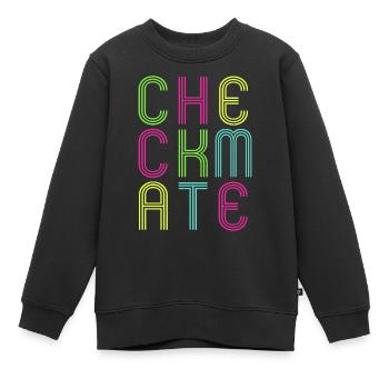Chess Player CheCkmAte Club Team - Kinder Premium Organic Sweatshirt - Schwarz - Vorne - AI Model Kid Female (0cm)