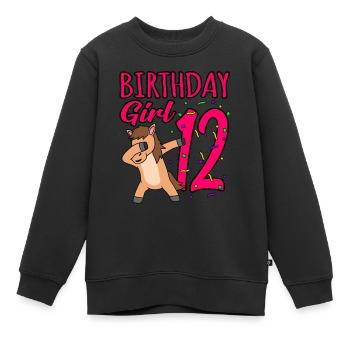 12. Geburtstag - Kinder Premium Organic Sweatshirt - Schwarz - Vorne - AI Model Kid Female (0cm)