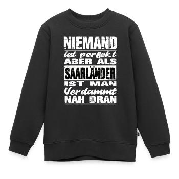 Saarländer - Kinder Premium Organic Sweatshirt - Schwarz - Vorne - AI Model Kid Female (0cm)