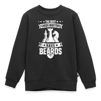Chess chess piece - Kids Premium Organic Sweatshirt - black - Front - AI Model Kid Female (0cm)