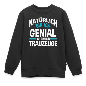 Trauzeuge Junggesellinnenabschied - Kinder Premium Organic Sweatshirt - Schwarz - Vorne - AI Model Kid Female (0cm)