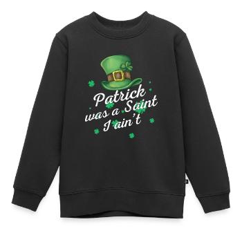St. Patricks Day - Kinder Premium Organic Sweatshirt - Schwarz - Vorne - AI Model Kid Female (0cm)