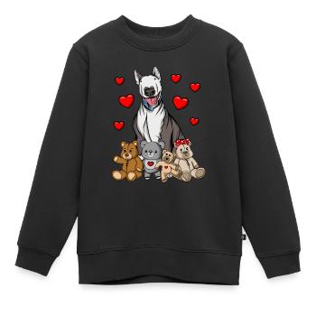 Bullterrier - Kinder Premium Organic Sweatshirt - Schwarz - Vorne - AI Model Kid Female (0cm)