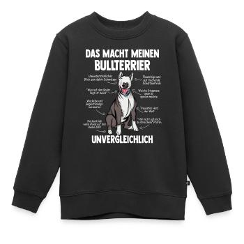 Bullterrier - Kinder Premium Organic Sweatshirt - Schwarz - Vorne - AI Model Kid Female (0cm)
